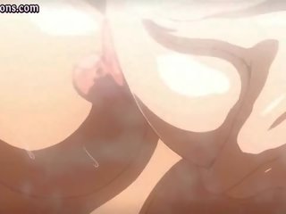 Du krūtinga anime kūdikiai lyžis bjaurybė